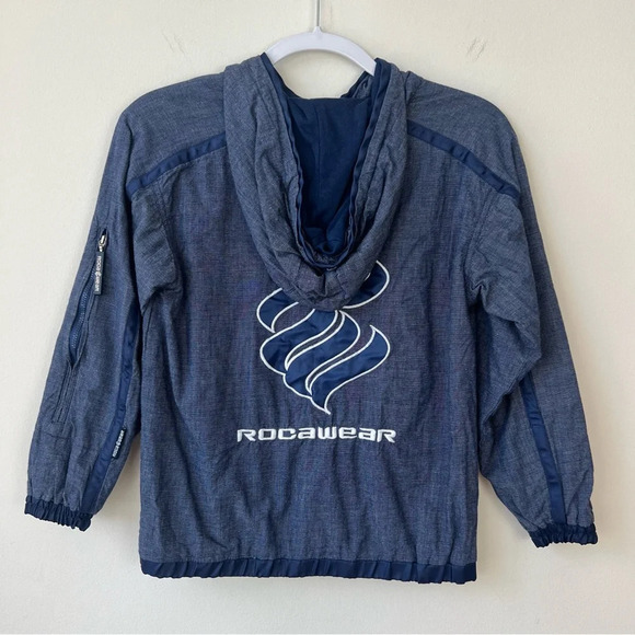 Vintage Rocawear Zip Up Jacket Blue Y2k - Picture 8 of 8